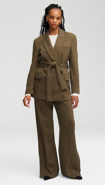 NOR347 Belted Blazer in Cozy Jersey - Image 2
