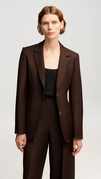 NOR338 Weekend Blazer in Structured Viscose Twill - Image 2