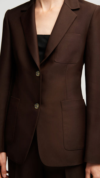 NOR338 Weekend Blazer in Structured Viscose Twill - Image 4