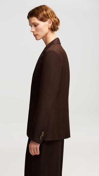 NOR338 Weekend Blazer in Structured Viscose Twill - Image 3