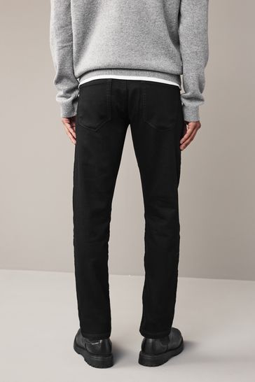NOR330 Solid Black Slim Comfort Stretch Jeans - Image 4