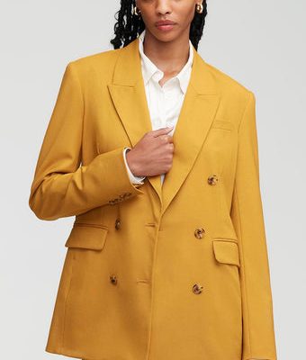 NOR349 Double-Breasted Blazer in Seasonless Wool