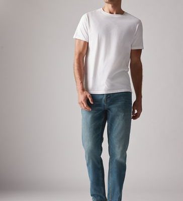 NOR335 Blue Mid Vintage Slim Motion Flex Jeans