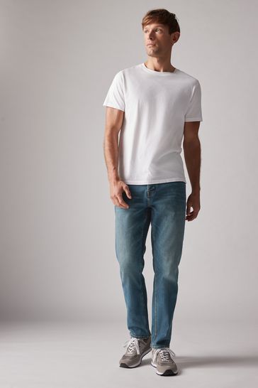 NOR335 Blue Mid Vintage Slim Motion Flex Jeans