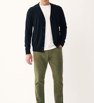 NOR324 Sage Green Slim Comfort Stretch Jeans
