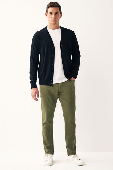NOR324 Sage Green Slim Comfort Stretch Jeans