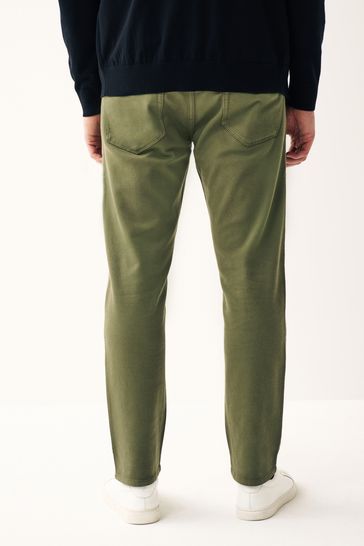 NOR324 Sage Green Slim Comfort Stretch Jeans - Image 2