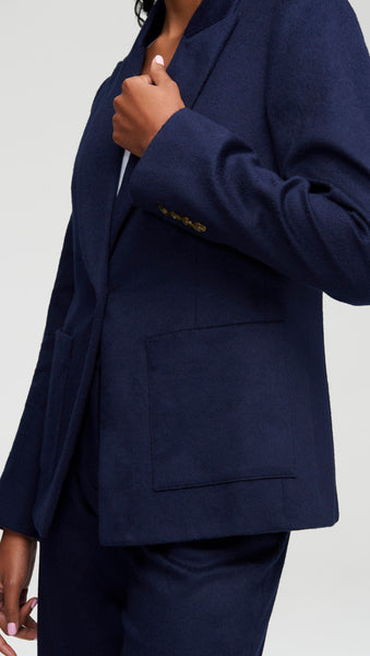 NOR354 Patch Pocket Blazer in Textured Wool - Image 3