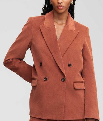 NOR352 Peak Lapel Blazer in Corduroy