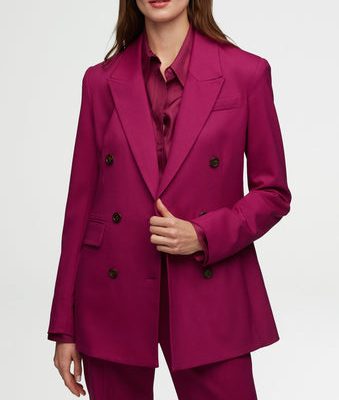 NOR344 Double-Breasted Blazer in Stretch Wool