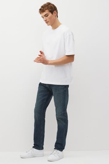 NOR331 Vintage Blue Tint Slim Premium Heavyweight Cotton Jeans - Image 2