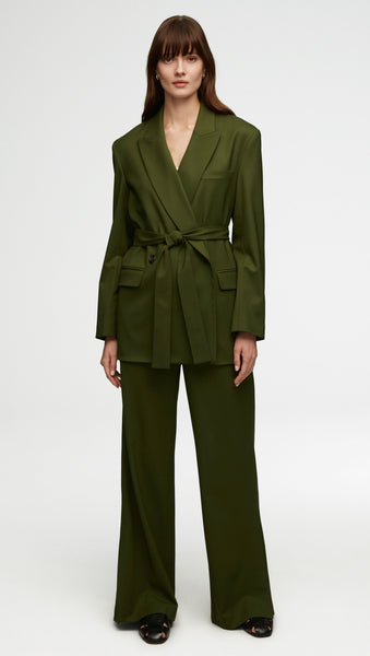 NOR342 Belted Blazer in Seasonless Wool - Image 2