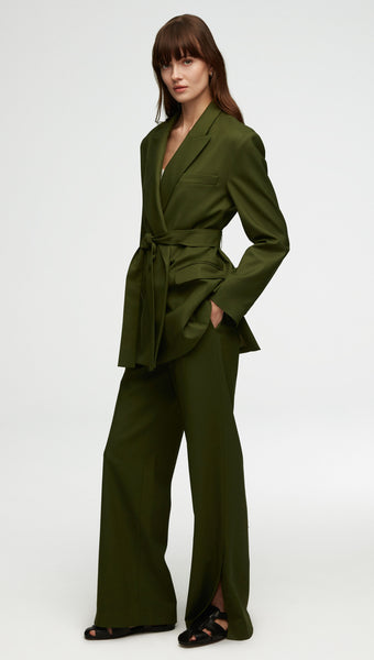 NOR342 Belted Blazer in Seasonless Wool - Image 3