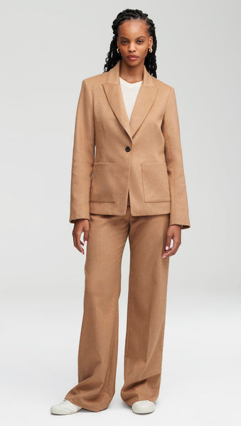 NOR346 Patch Pocket Blazer in Textured Wool - Image 3