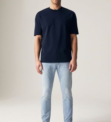 NOR334 Pale Blue Slim Classic Stretch Jeans