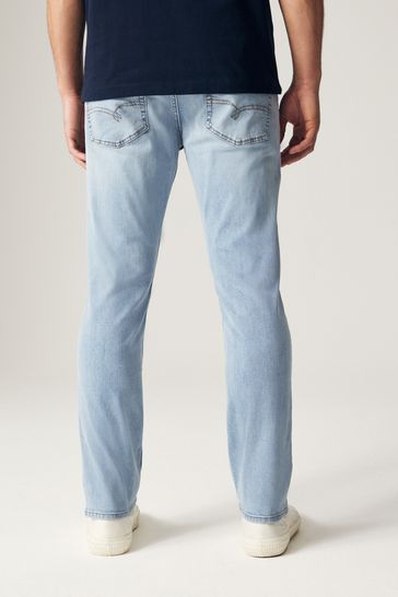 NOR334 Pale Blue Slim Classic Stretch Jeans - Image 3