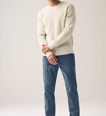 NOR328 Blue Slim Coloured Stretch Jeans