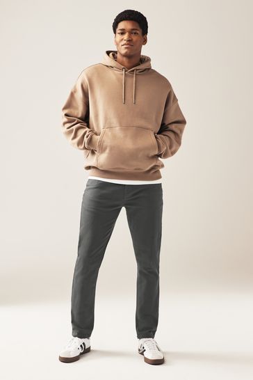 NOR332 Charcoal Slim Classic Stretch Jeans - Image 2